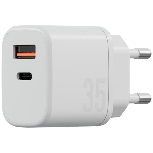 Wall Charger Bazic Goport Velox    Kit 1xUSB-C 1xUSB-A GaN 35W with cable white - imagine 4