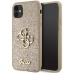 Guess GUHCN61HG4SGD iPhone 11 / Xr 6.1" gold hardcase Glitter Script Big 4G