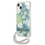 Guess GUHCP13MHFLSN iPhone 13 / 14 / 15 6,1"green hardcase Flower Strap - imagine 2