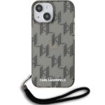 Karl Lagerfeld KLHCP15SHKDPNSK iPhone 15 / 14 / 13 6.1" black hardcase IML Mono KL Pattern & C - imagine 2
