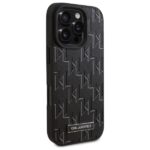 Karl Lagerfeld KLHMP16XPKHPORPK iPhone 16 Pro Max 6.9" hardcase black Leather Monogram Metal L - imagine 4