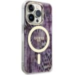 Guess GUHMP14LHLEOPWP iPhone 14 Pro 6.1" pink hardcase Leopard MagSafe - imagine 4