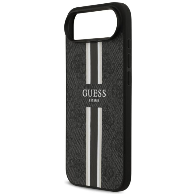 Case Guess 4G Printed Stripes MagSafe for iPhone Air black - imagine 6