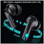 USAMS Bluetooth 5.3 TWS ENC XJ13 Series gaming earbuds wireless black BHUXJ01 (US-XJ13) - imagine 10