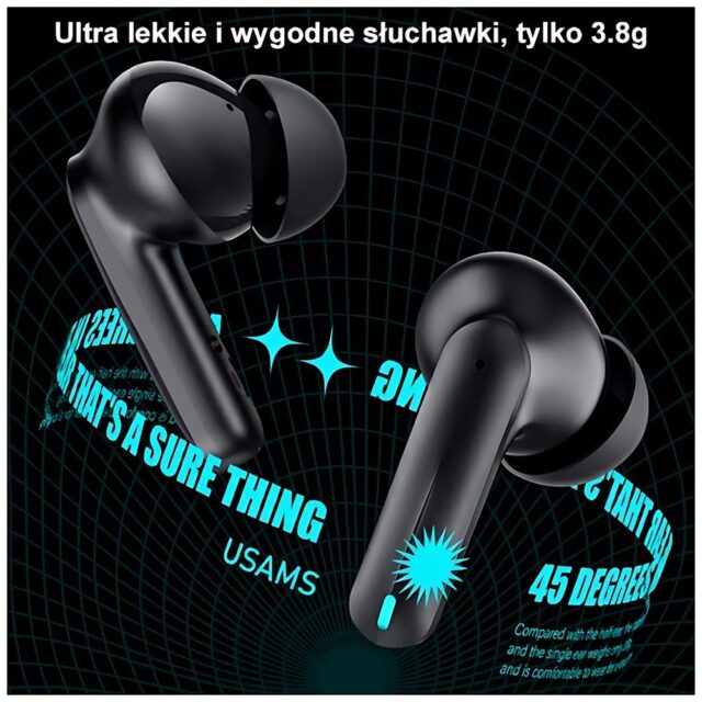 USAMS Bluetooth 5.3 TWS ENC XJ13 Series gaming earbuds wireless black BHUXJ01 (US-XJ13) - imagine 10