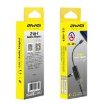 AWEI Adapter CL-121 Lightning-Lightning/Jack 3.5 2w1 black - imagine 4