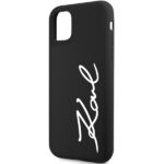 Karl Lagerfeld KLHCN61SKSVGK iPhone 11 /Xr  6.1" black hardcase Silicone Signature - imagine 6