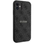 Guess GUHMN61G4GFRK iPhone 11 6.1" / Xr black hardcase 4G Collection Leather Metal Logo MagSaf - imagine 4