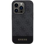 Guess GUHCP15LG4GLGR iPhone 15 Pro 6.1" grey hardcase 4G Stripe Collection - imagine 3
