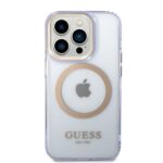 Guess GUHMP14LHTCMU iPhone 14 Pro 6.1" purple hard case Gold Outline Translucent MagSafe - imagine 3