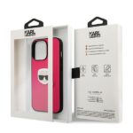 Karl Lagerfeld KLHCP13LPKMP iPhone 13 Pro / 13 6,1" pink hardcase Leather Ikonik Karl`s Head M - imagine 8