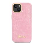 Guess GUHCP14MHGCRHP iPhone 14 Plus / 15 Plus 6.7" pink hardcase Croco Collection - imagine 3