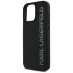 Case Karl Lagerfeld HC 3D Rubber Elongated Glitter for iPhone 16 Pro black - imagine 6