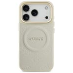 Case Guess Peony Hot Stamp MagSafe for iPhone 17 Pro beige - imagine 3