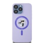 Karl Lagerfeld KLHMP15XSCMKCRHU iPhone 15 Pro Max 6.7" purple hardcase Silicone Karl&Choupe Heads - imagine 3