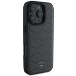 Mercedes MEHCP16X23RWRSA iPhone 16 Pro Max 6.9" antracite grey hardcase MB Waves Leath - imagine 4