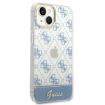 Guess GUHCP14SHG4MHB iPhone 14 / 15 / 13 6.1" blue hardcase 4G Pattern Script - imagine 4