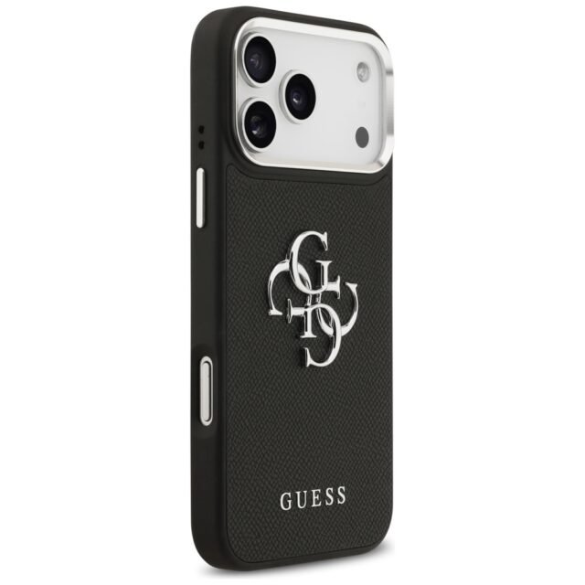 Case Guess Grained Big 4G Classic Logo for iPhone 17 Pro Max black - imagine 4