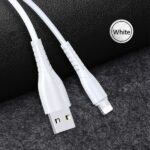 USAMS U35 Lightning Cable 2A Fast Charge 1m white SJ364USB02 (US-SJ364) - imagine 2