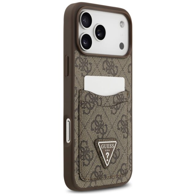 Case Guess 4G Double Card Triangle for iPhone 17 Pro Max brown - imagine 4