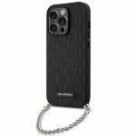 Karl Lagerfeld KLHCP14XSACKLHPK iPhone 14 Pro Max 6.7" black hardcase Saffiano Monogram Chain