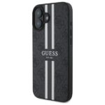 Guess GUHMP16SP4RPSK iPhone 16 6.1" black hardcase 4G Printed Stripes MagSafe - imagine 2