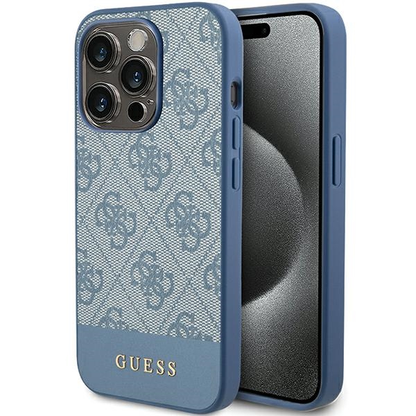 cps-d004ba6bcaadae8ed5112718e93965ac-2025-12-06-14-09-49 Guess GUHCP15LG4GLBL iPhone 15 Pro 6.1 blue hardcase 4G Stripe Collection - imagine 1
