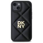 DKNY DKHCP15SPQDSLK iPhone 15 6.1" black Quilted Stack Logo - imagine 3