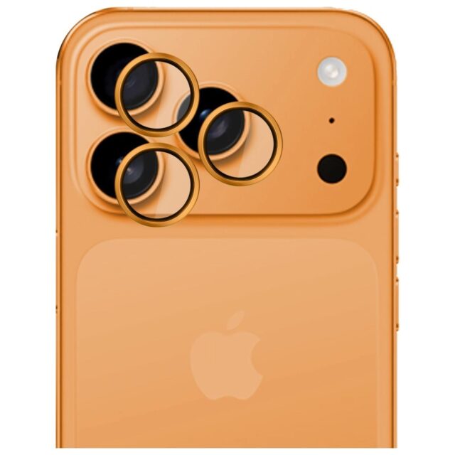 Camera lens protection 3MK HARDY Lens Protection Pro for Apple iPhone 17 Pro / 17 Pro Max orange - imagine 7