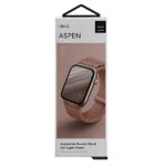 UNIQ Aspen Strap Apple Watch 44/42/45 mm Series 1/2/3/4/5/6/7/8/SE/SE2/SE3 Braided grapefruit pin - imagine 8