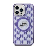 Karl Lagerfeld KLHMP15LHMCKMHU iPhone 15 Pro 6.1" purple IML Monogram Karl&Choupette Head M - imagine 2