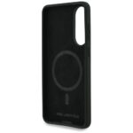 Case Karl Lagerfeld Silicone Double Heads And Circle MagSafe for Samsung Galaxy S25 Edge black - imagine 7