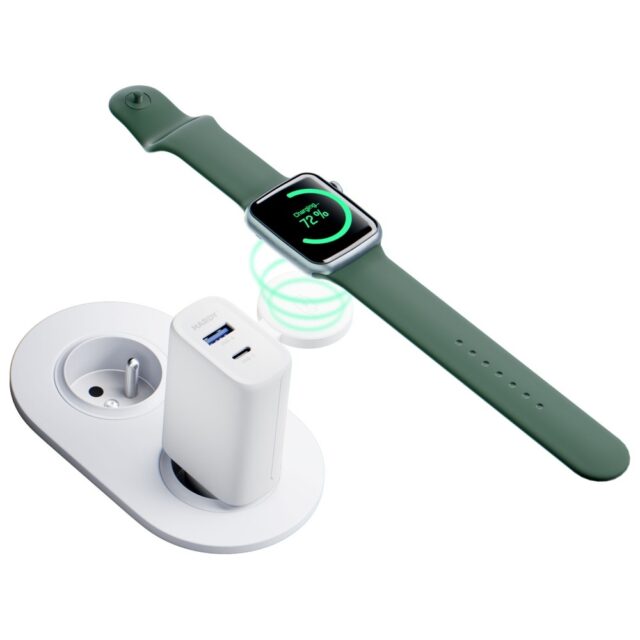 Ładowarka sieciowa 3MK HARDY PD 33W 2w1   USB-A/USB-C + indukcja do Apple Watch biały - imagine 7