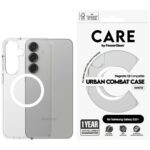 CARE by PanzerGlass Flagship Urban Combat White QI Case for Samsung Galaxy S25+ Transparent