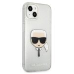 Karl Lagerfeld KLHCP13MKHTUGLS iPhone 13 / 14 / 15 6,1" silver hardcase Glitter Karl`s Head - imagine 4