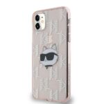 Karl Lagerfeld KLHCN61HKLPCHP iPhone 11 / Xr 6.1" pink hardcase IML Choupette Head & Monogram - imagine 2