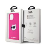 Karl Lagerfeld KLHMP15SSCHPPLF iPhone 15 / 14 / 13 6.1" fuschia hardcase Silicone Choupette He - imagine 8