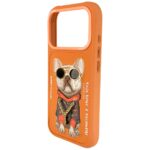 Etui Nimmy Glasses Cool Dog do iPhone 17  Pro Max pomarańczowy - imagine 4