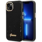 Guess GUHCP14MHGCRHK iPhone 14 Plus / 15 Plus 6.7" black hardcase Croco Collection