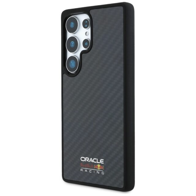 Red Bull Real Carbon Fiber Shiny Logo MagSafe Case for Samsung Galaxy S25 Ultra Black - imagine 2