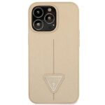 Guess GUHCP14LPSATLE iPhone 14 Pro 6,1" beige hardcase SaffianoTriangle Logo - imagine 3