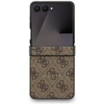 Case Guess 4G Classic MagSafe for Samsung Galaxy Z Flip7 brown - imagine 2