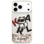 Karl Lagerfeld Liquid Glitter Choupette Logo MagSafe Case for iPhone 17 Pro Max Clear - imagine 3