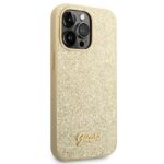 Guess GUHCP14LHGGSHD iPhone 14 Pro 6,1" gold hard case Glitter Script - imagine 4
