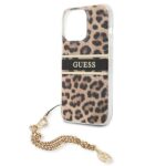 Guess GUHCP13LKBSLEO iPhone 13 Pro / 13 6,1" Leopard hardcase Gold Chain - imagine 6