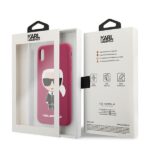 Karl Lagerfeld KLHCI65SLFKFU iPhone XsMax hardcase fushia Silicone Ikonic - imagine 8