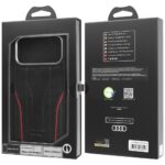 Case Audi R8 Genuine Leather MagSafe for iPhone 17 Pro Max black-red - imagine 10