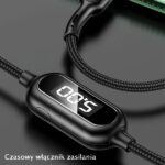 USAMS Braided U48 Lightning Cable 1.2m 2A Fast Charging with LED black SJ423USB01 (US-SJ423) - imagine 2