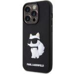 Karl Lagerfeld KLHCP14L3DRKHNK iPhone 14 Pro 6.1" black hardcase Rubber Choupette 3D - imagine 2