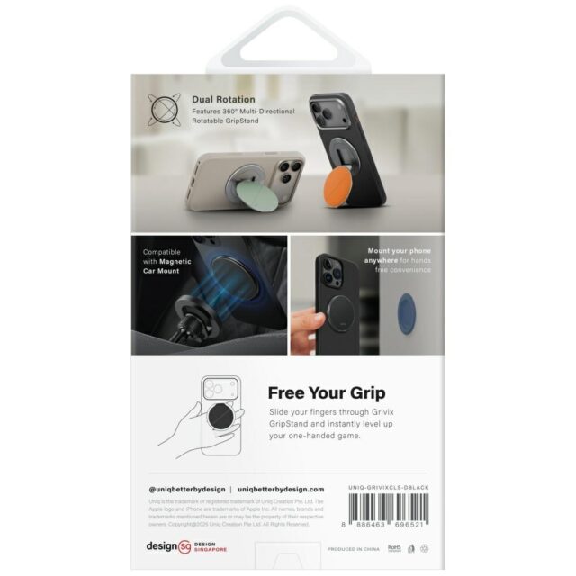 Magnetic Mount UNIQ Grivix Classic   360 Mount&Grip Stand clay - imagine 5
